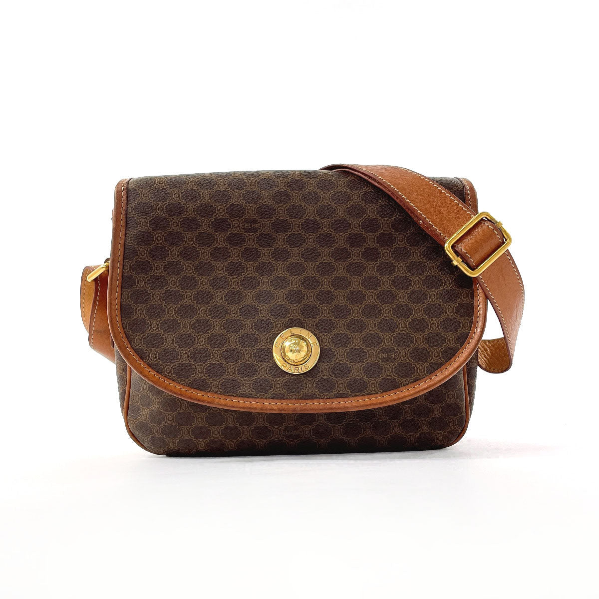 Celine Macadam Star Ball Shoulder Bag Brown