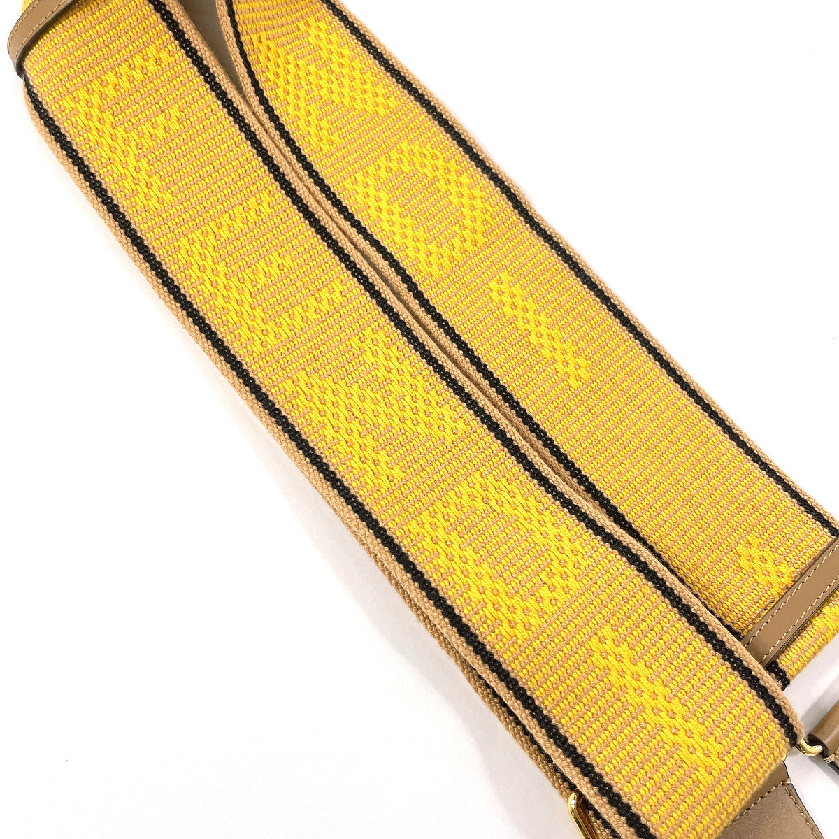 Fendi Canvas/Leather Strap You Yellow