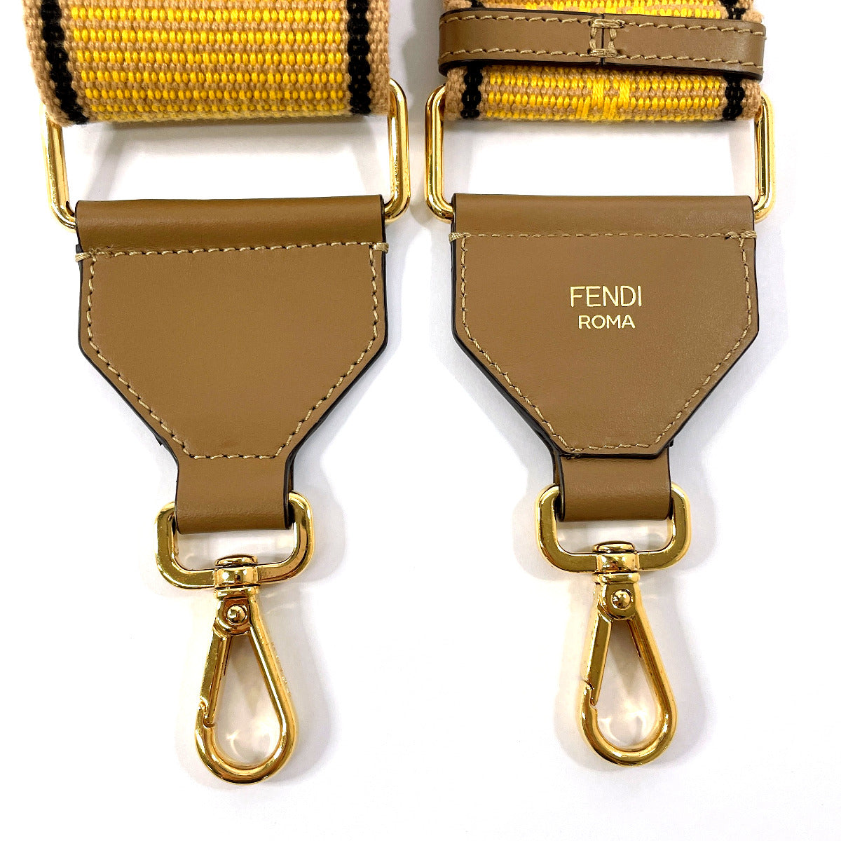 Fendi Canvas/Leather Strap You Yellow