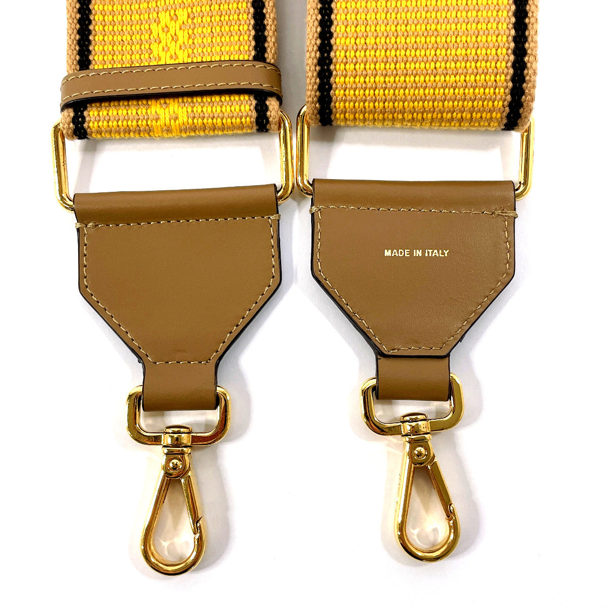 Fendi Canvas/Leather Strap You Yellow