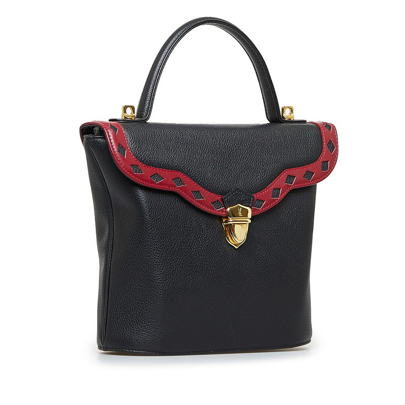 Diamond Cut Leather Handbag