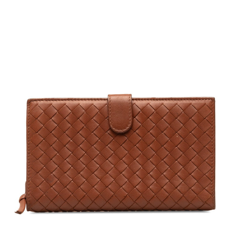 Bottega Veneta Intrecciato Leather Bifold Long Wallet Long Wallet Leather in Good condition