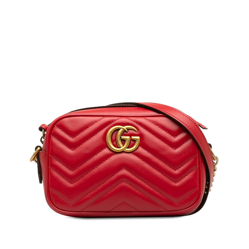 Gucci GG Marmont Matelasse Camera Bag Leather Crossbody Bag 448065.0 in Excellent condition