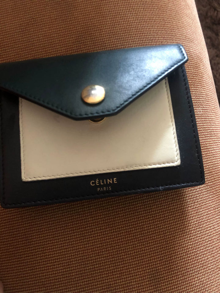 Celine Leather Wallet Leather Short Wallet in Great Condition