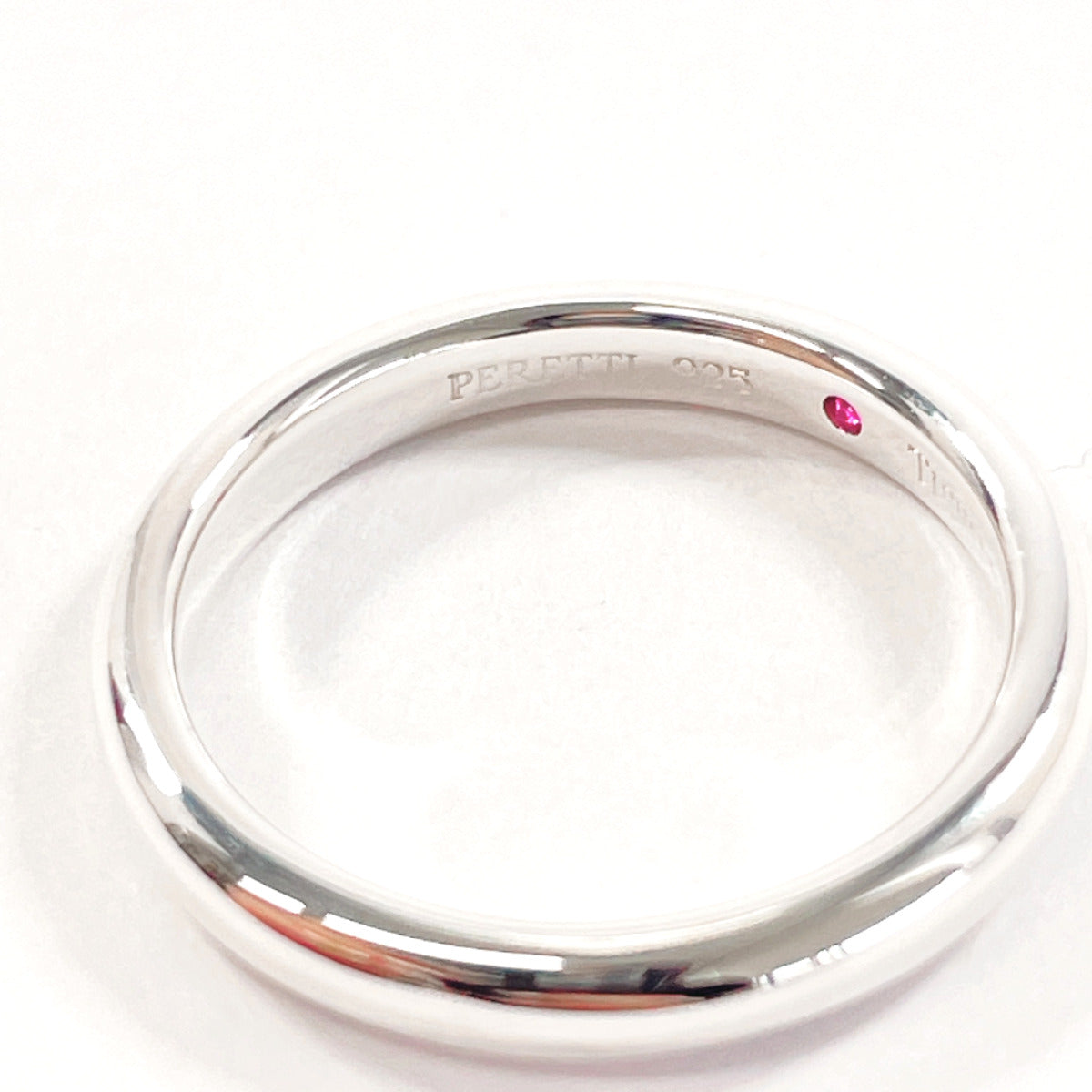 Tiffany & Co Silver 925 Ruby Stacking Band Ring