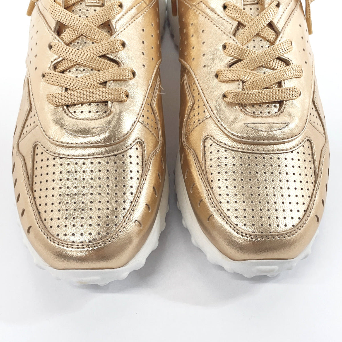 Tod's Leather Sneakers Gold Women