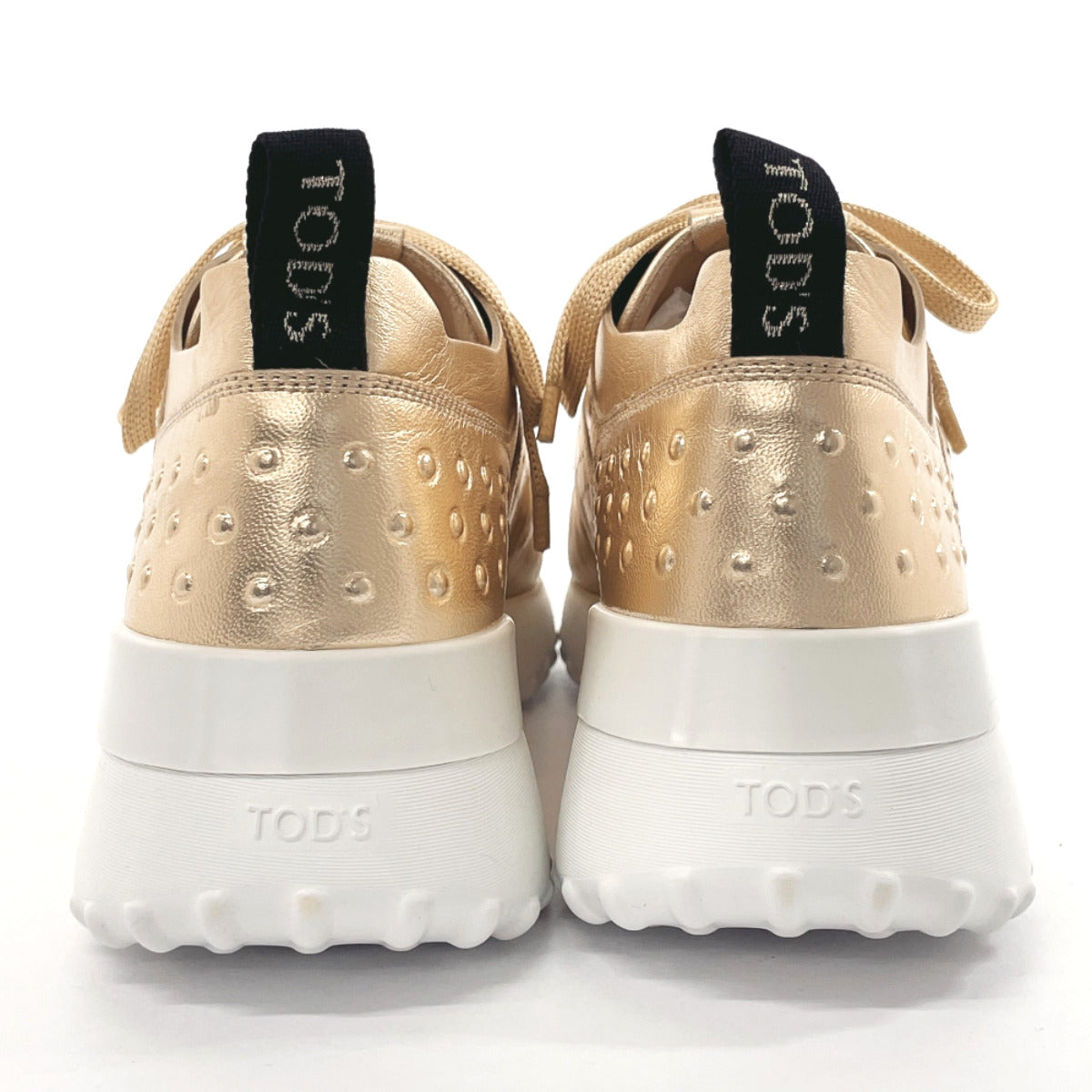 Tod's Leather Sneakers Gold Women