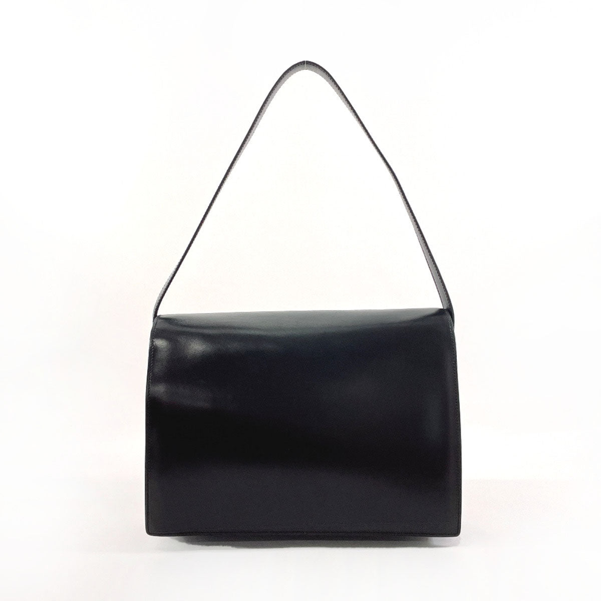 Celine Vintage Leather Shoulder Bag Black