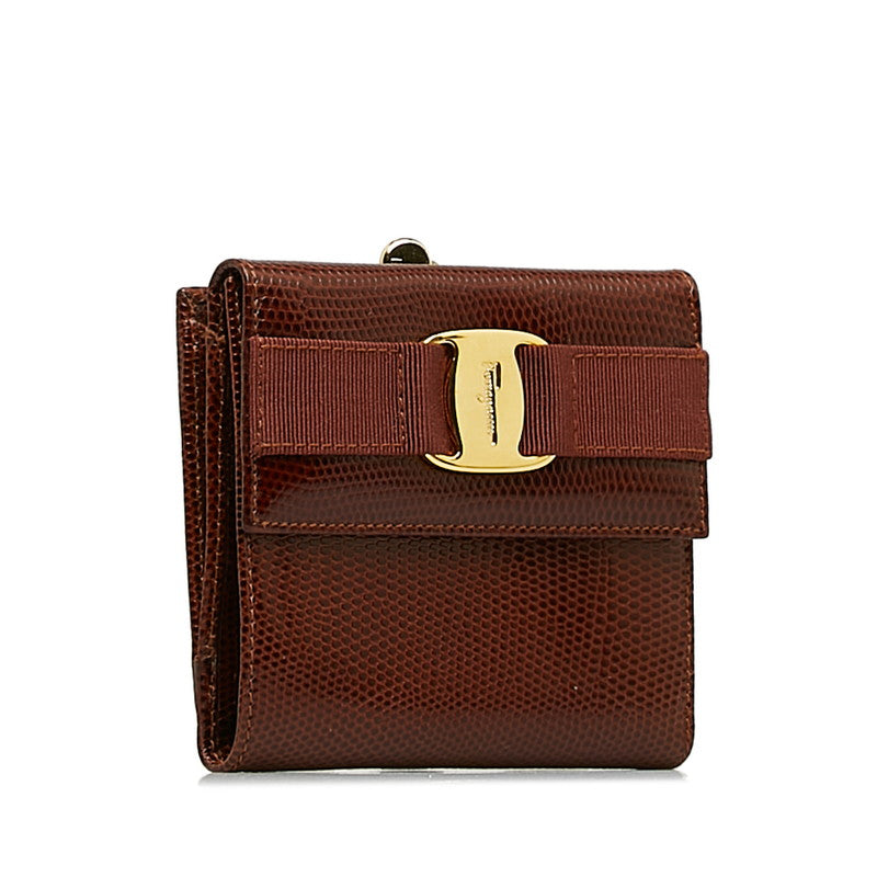 Leather Vara Bow Bifold Wallet