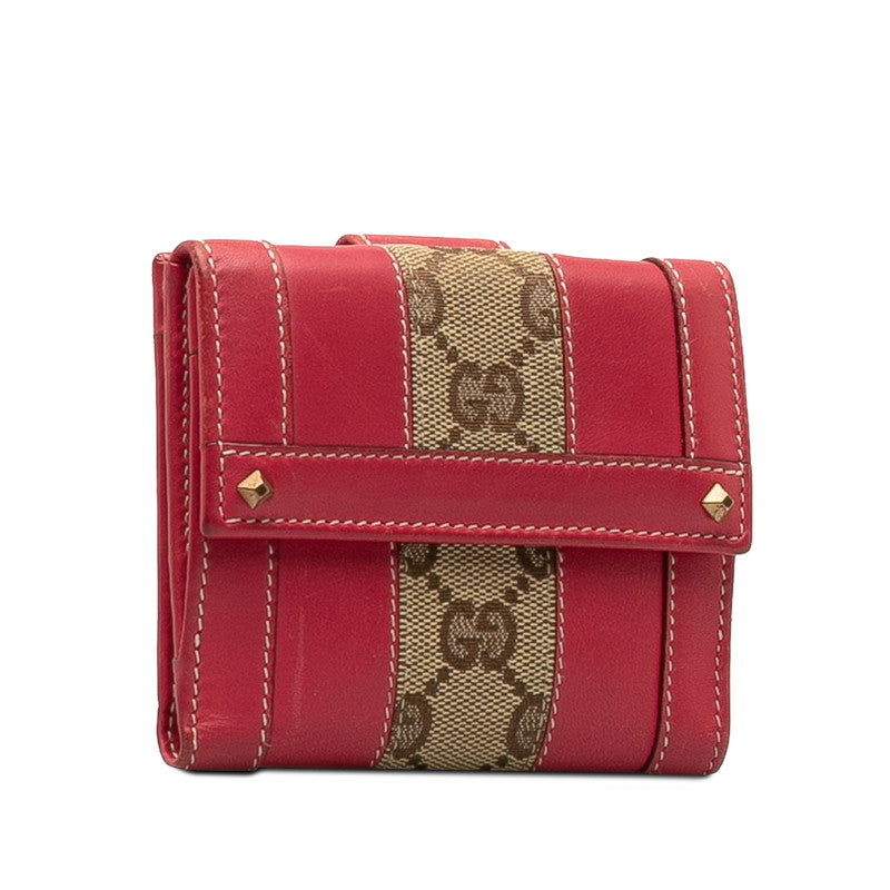 GG Canvas & Leather Compact Wallet  120929
