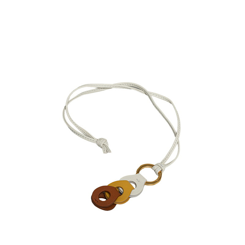 Nappa Tricolor Ring Necklace
