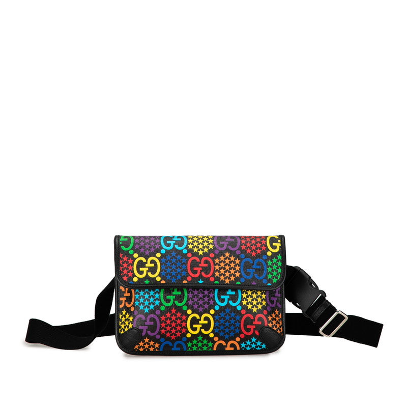 Gucci GG Psychedelic Belt Bag Canvas Belt Bag 598113 in Excellent condition