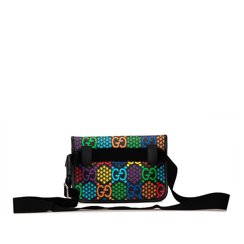 Gucci GG Psychedelic Belt Bag Canvas Belt Bag 598113 in Excellent condition