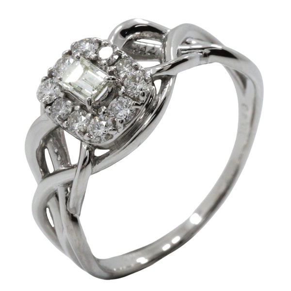 Pt900 Platinum Diamond Ring