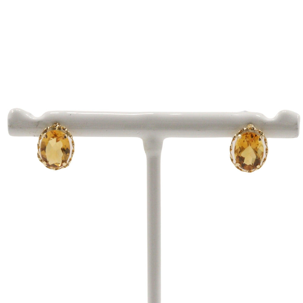 K18 Yellow Gold Citrine Earrings