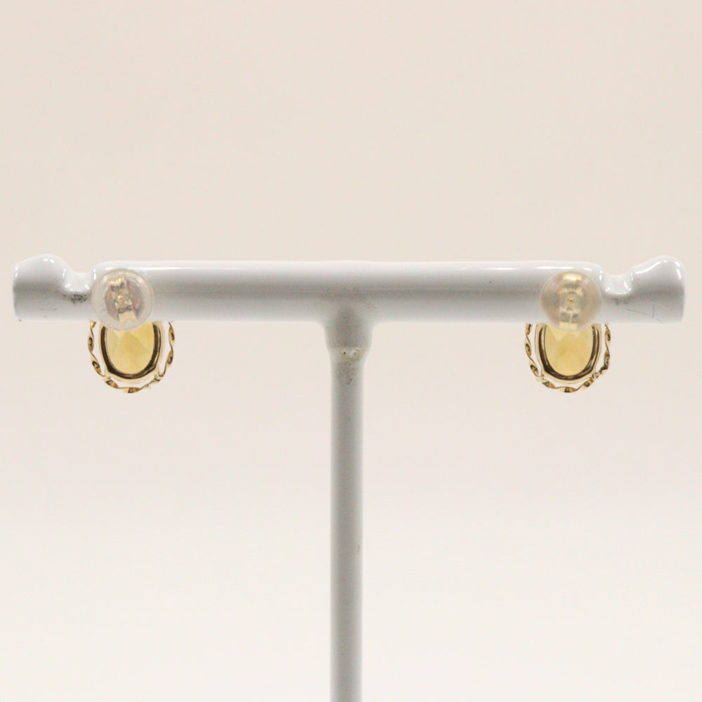 K18 Yellow Gold Citrine Earrings