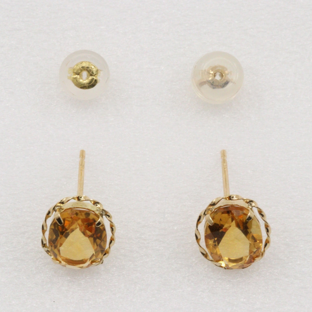 K18 Yellow Gold Citrine Earrings