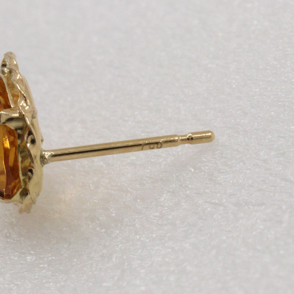 K18 Yellow Gold Citrine Earrings