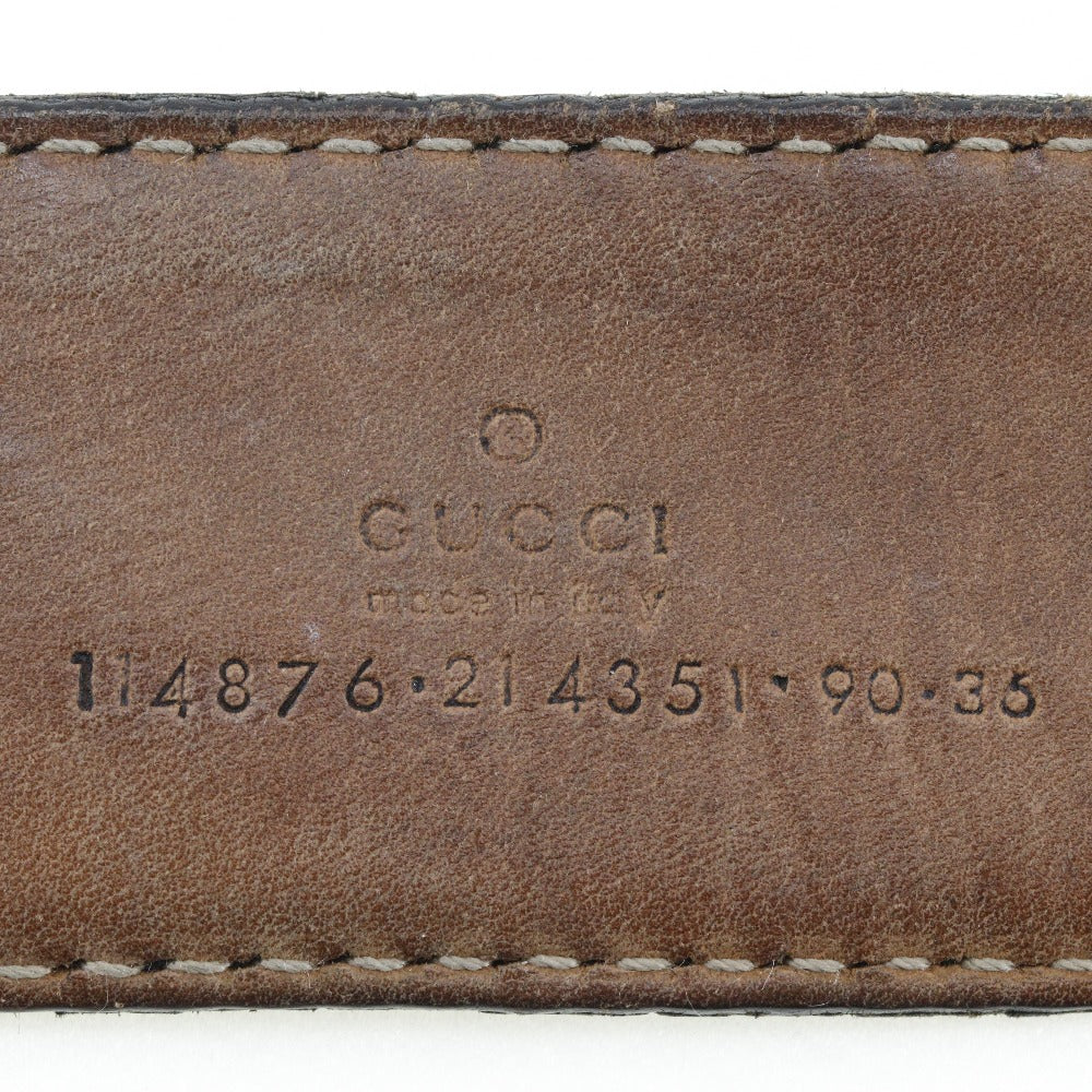 Gucci Interlocking Leather Belt Black