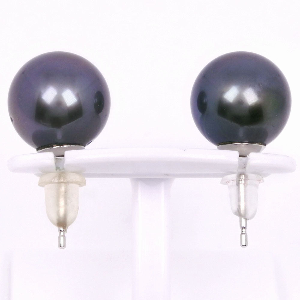 Black Pearl Earrings 10.5-10.7mm