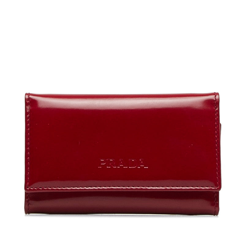 Prada Patent Leather Key Case Leather Key Holder M25 in Good condition