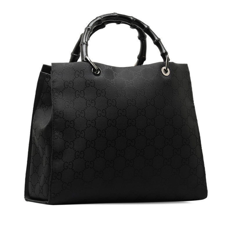 Gucci GG Nylon Bamboo Handbag Canvas Handbag 002 1010 in Good condition