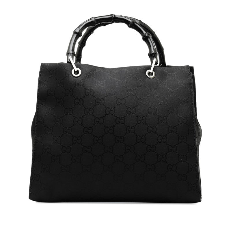 Gucci GG Nylon Bamboo Handbag Canvas Handbag 002 1010 in Good condition