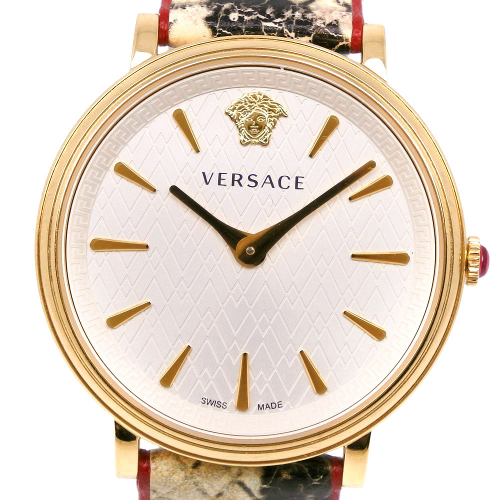 Versace LOVE Watch Stainless Steel Leather Quartz