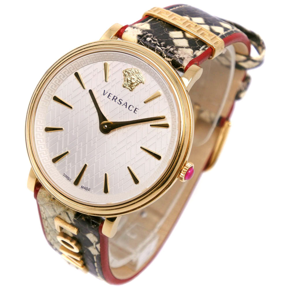 Versace LOVE Watch Stainless Steel Leather Quartz