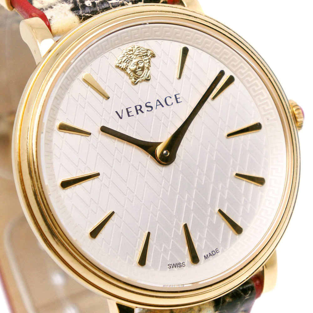 Versace LOVE Watch Stainless Steel Leather Quartz