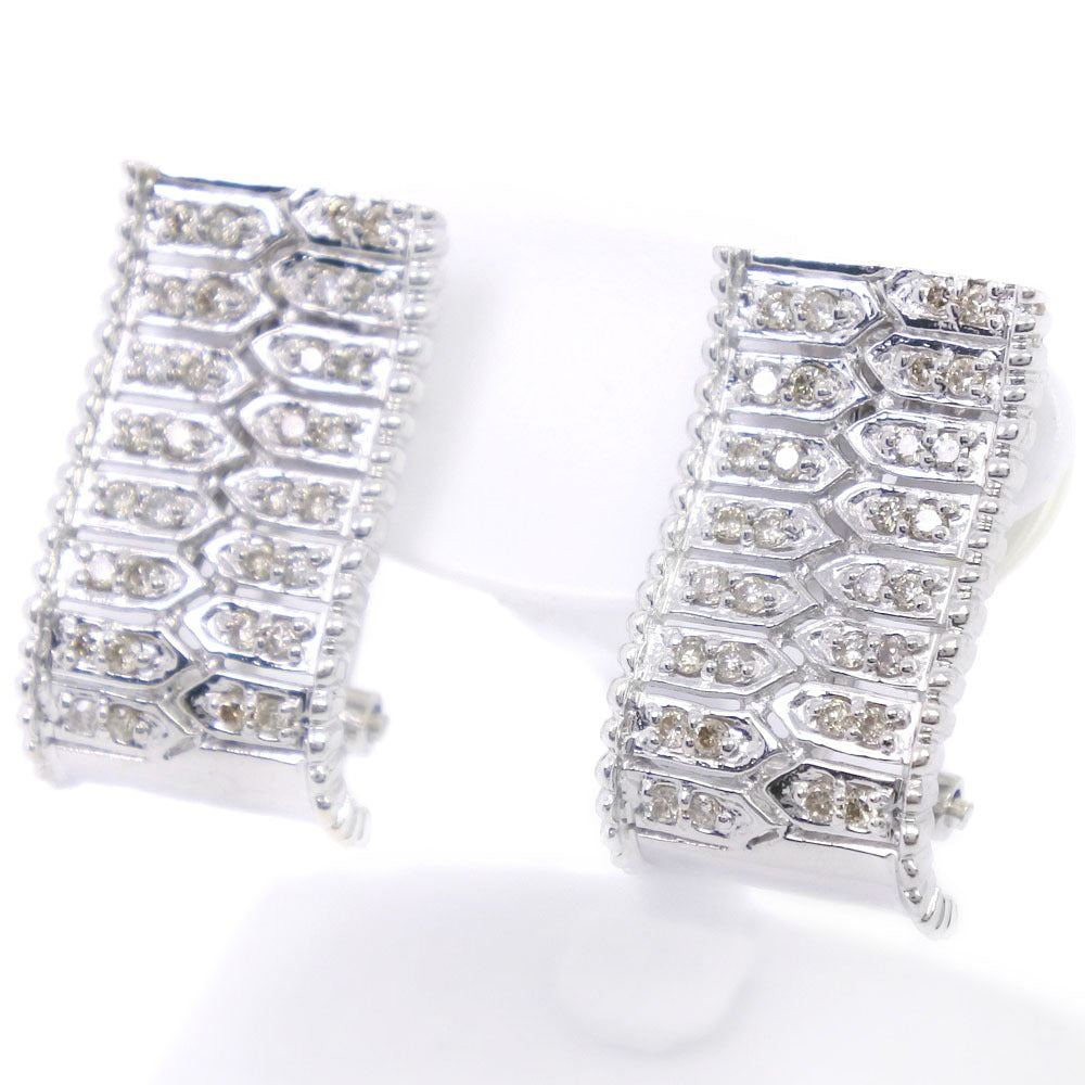 18K Diamond Clip On Earrings