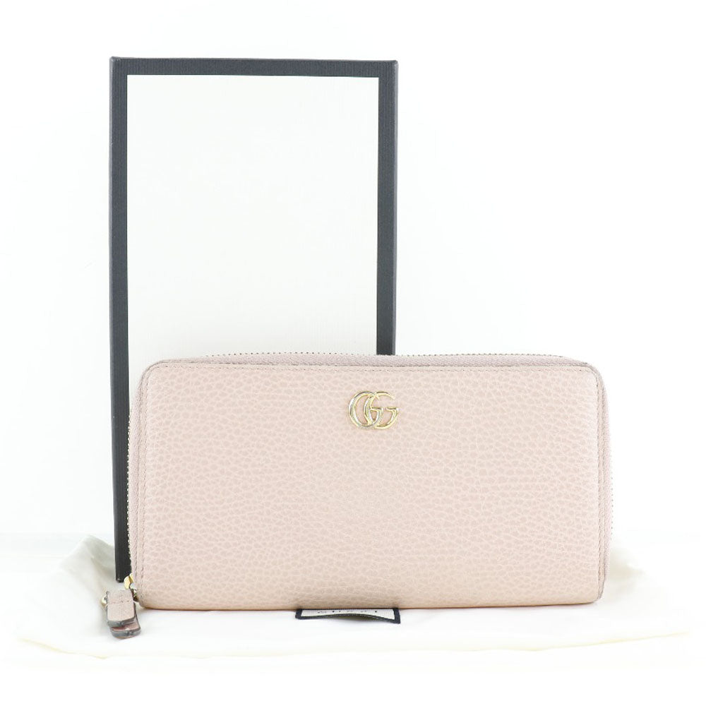 Gucci Leather Long Wallet Light Pink