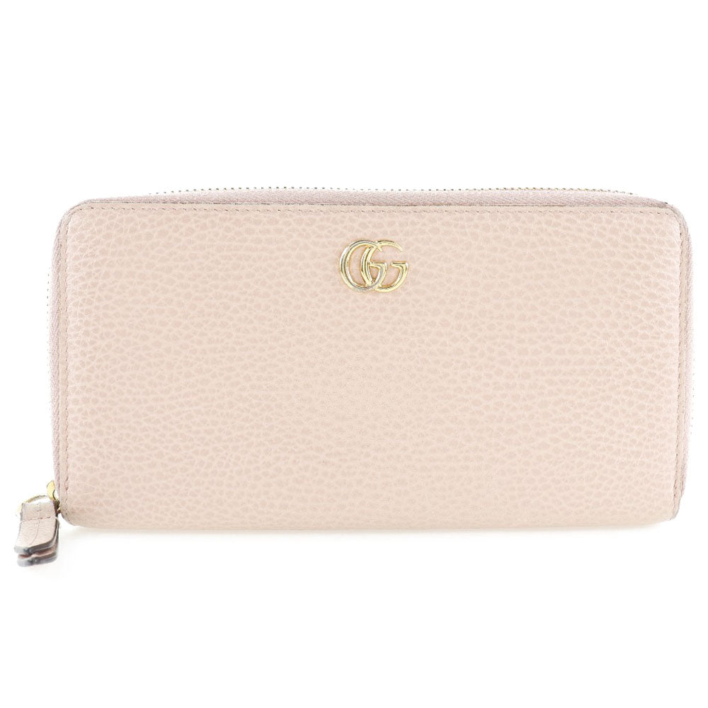 Gucci Leather Long Wallet Light Pink