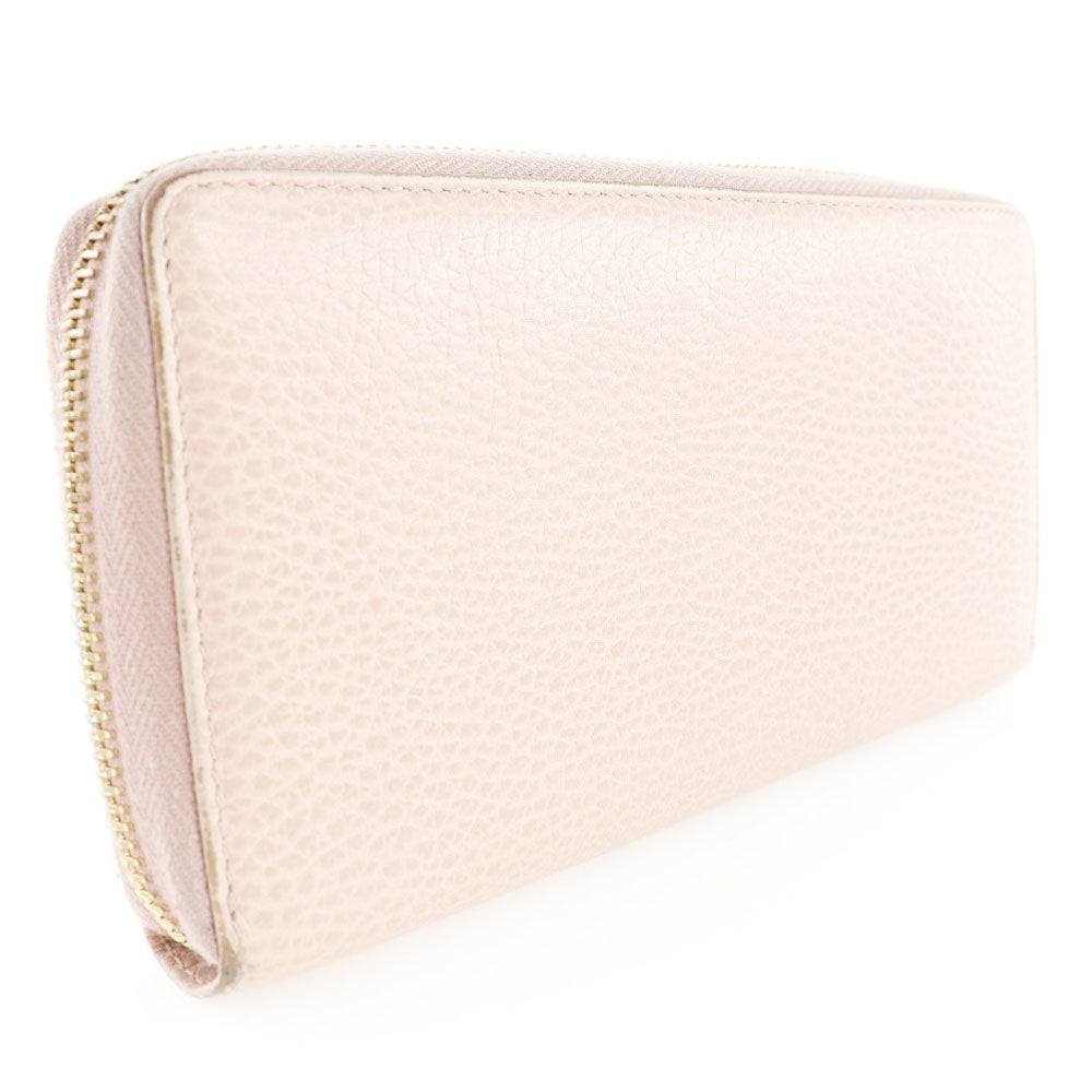 Gucci Leather Long Wallet Light Pink