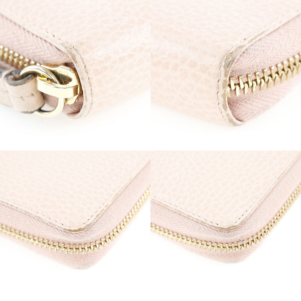 Gucci Leather Long Wallet Light Pink