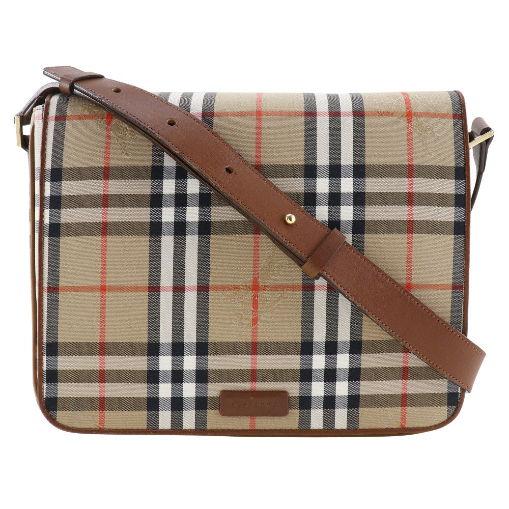 Burberry Canvas Leather Shoulder Messenger Bag