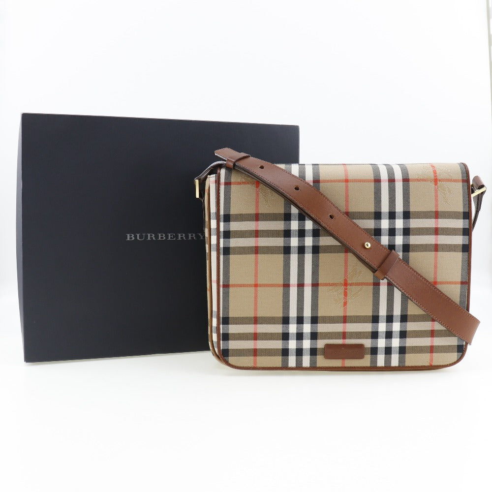 Burberry Canvas Leather Shoulder Messenger Bag