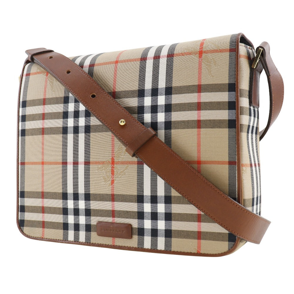 Burberry Canvas Leather Shoulder Messenger Bag