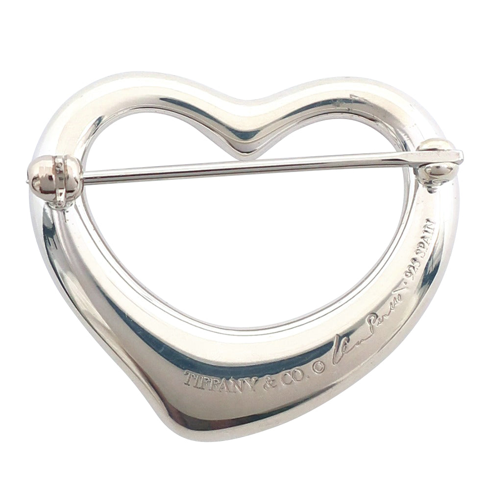 Tiffany Open Heart Brooch Silver 925