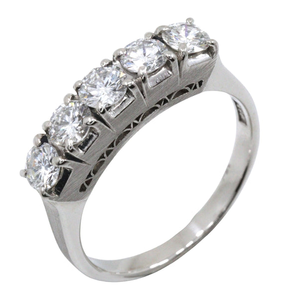 Pt900 Platinum Diamond Ring