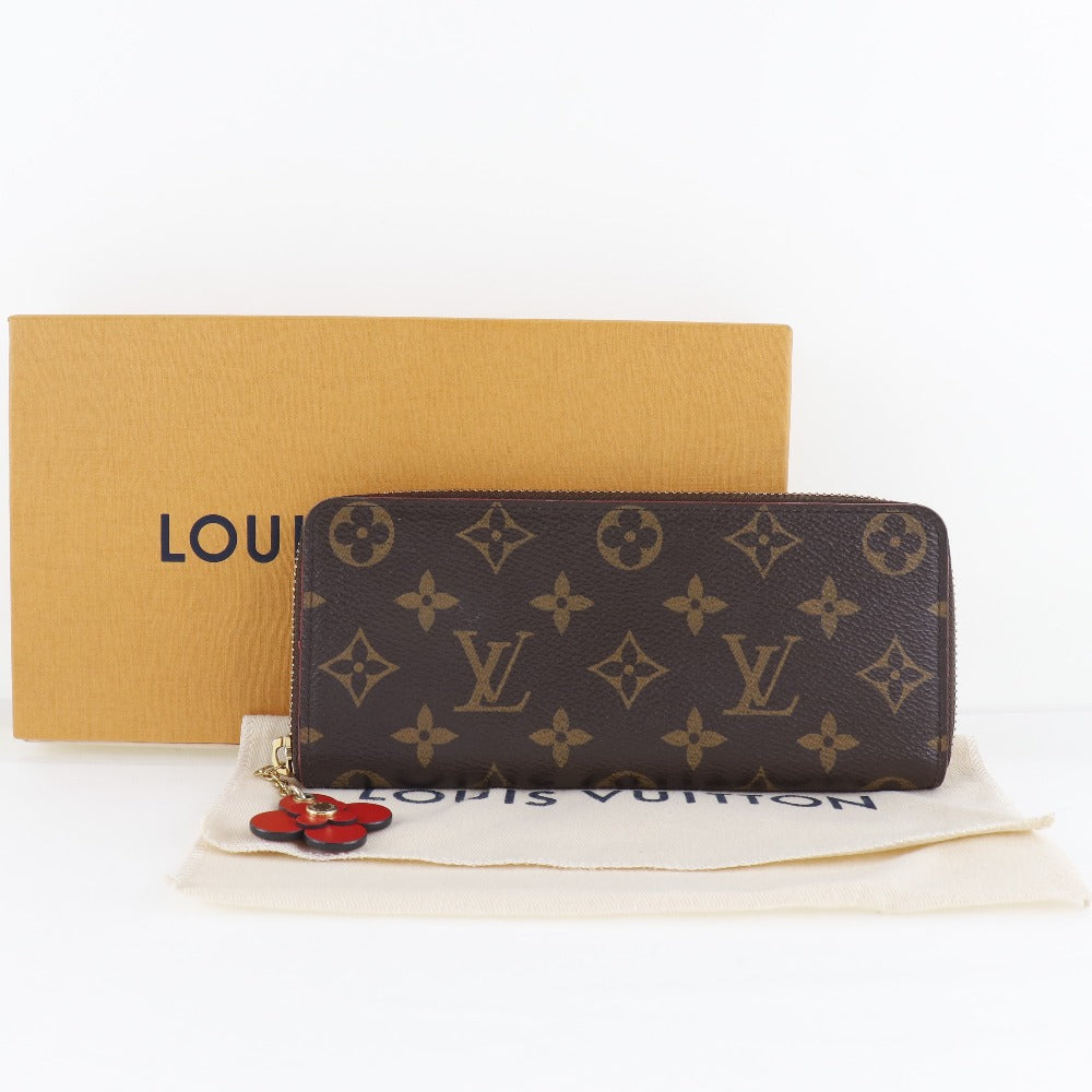 Louis Vuitton Clemence Wallet Canvas Long Wallet M60742 in Very Good Condition