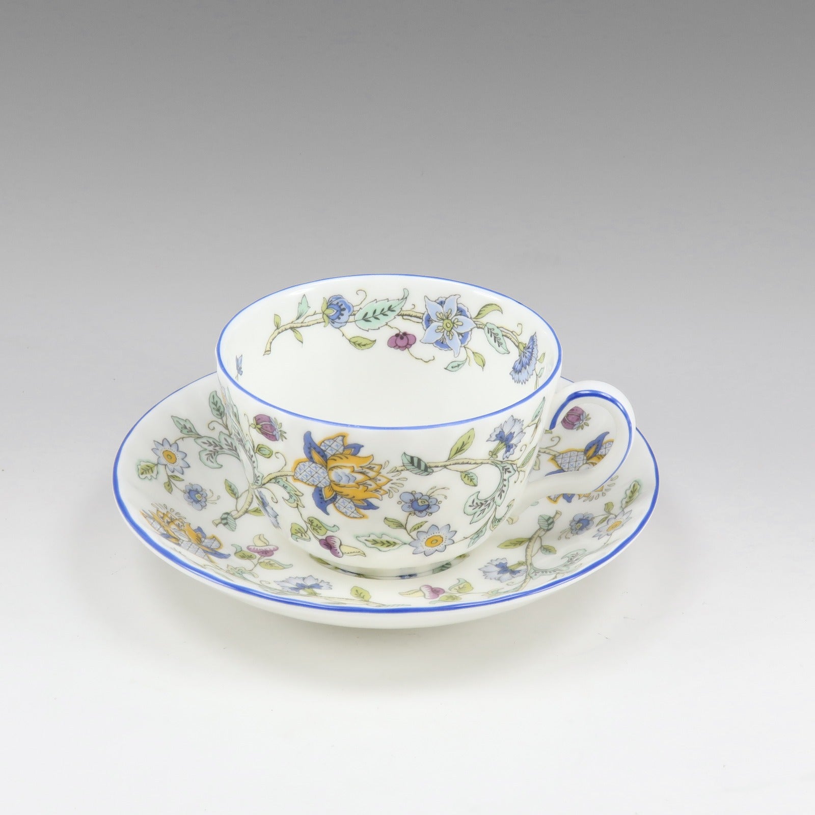 Minton Haddon Hall Blue Porcelain Cup & Saucer