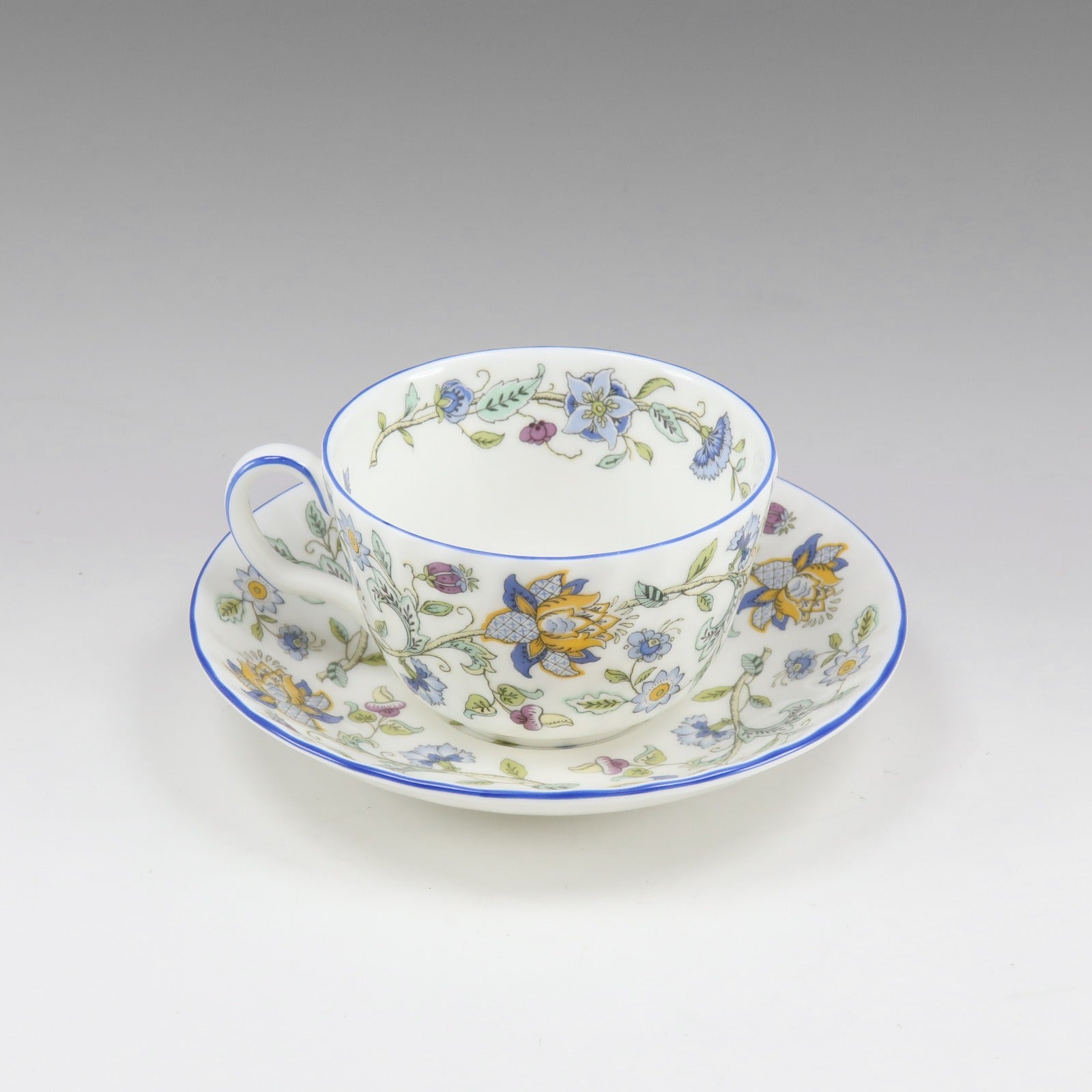 Minton Haddon Hall Blue Porcelain Cup & Saucer