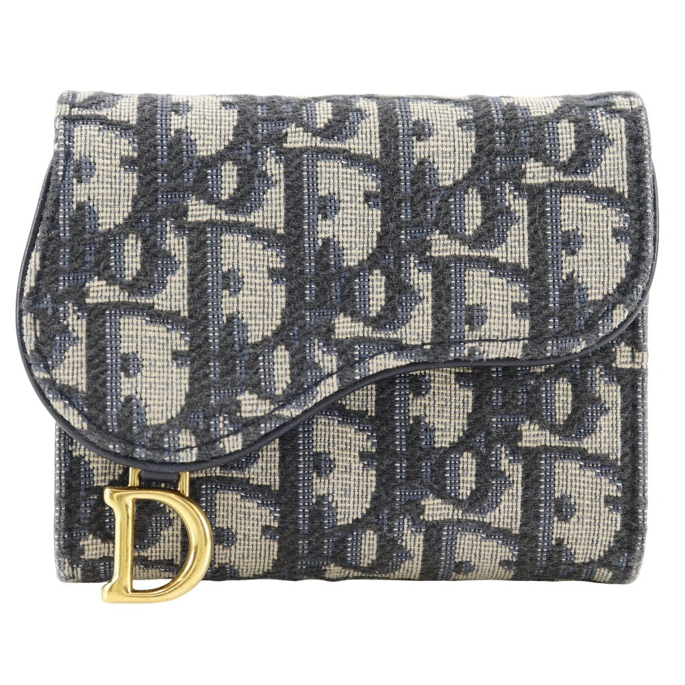 Dior Compact Wallet Oblique Saddle