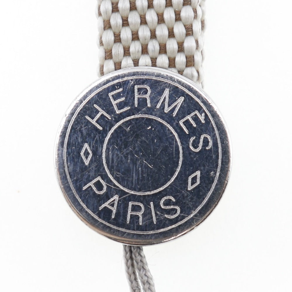 Hermes Canvas Metal Strap Keychain