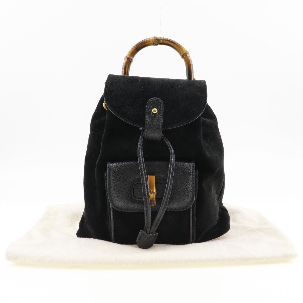 Gucci Suede Bamboo Backpack