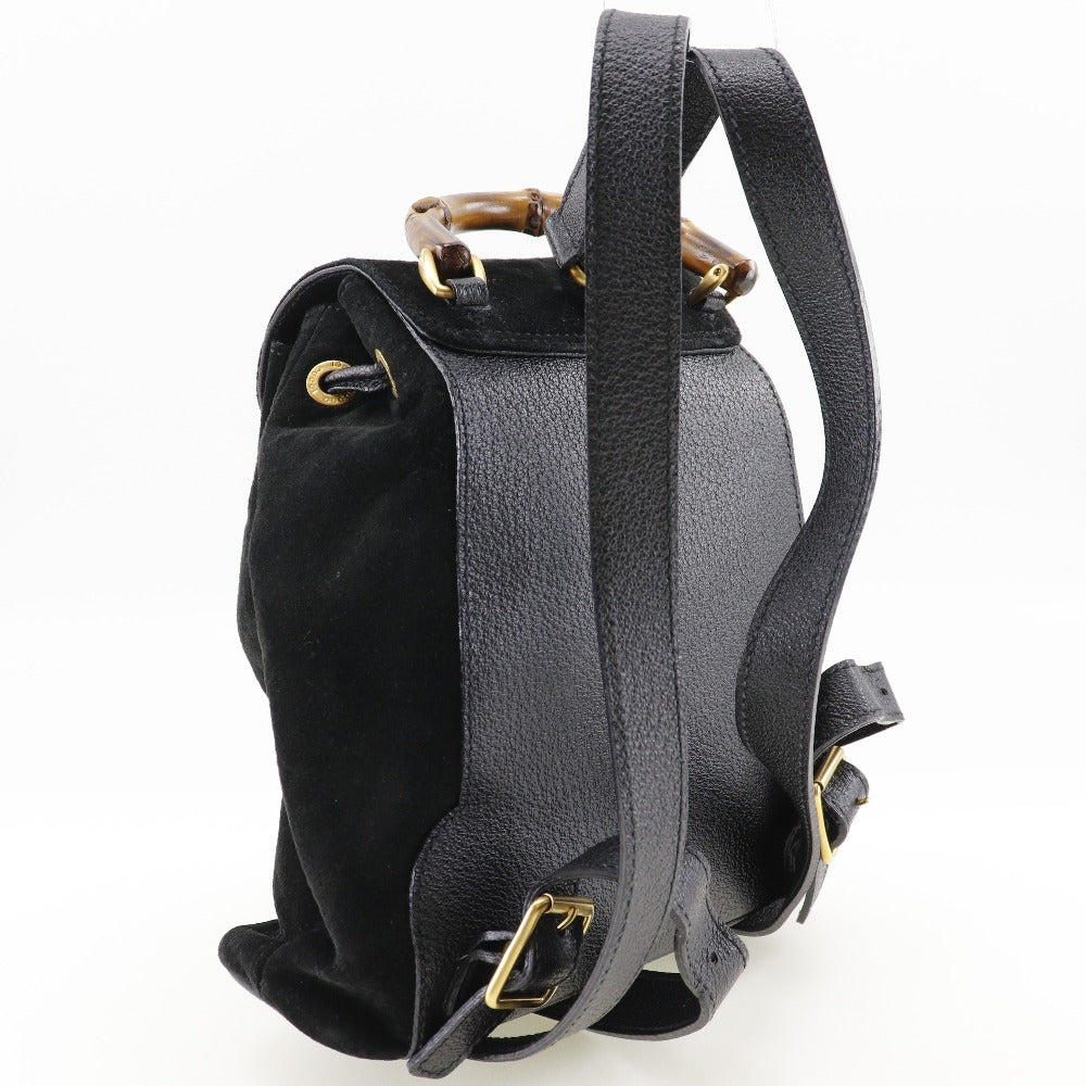 Gucci Suede Bamboo Backpack