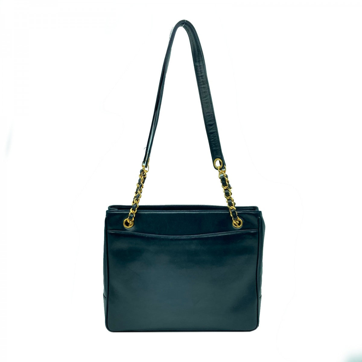 CC Leather Chain Tote Bag