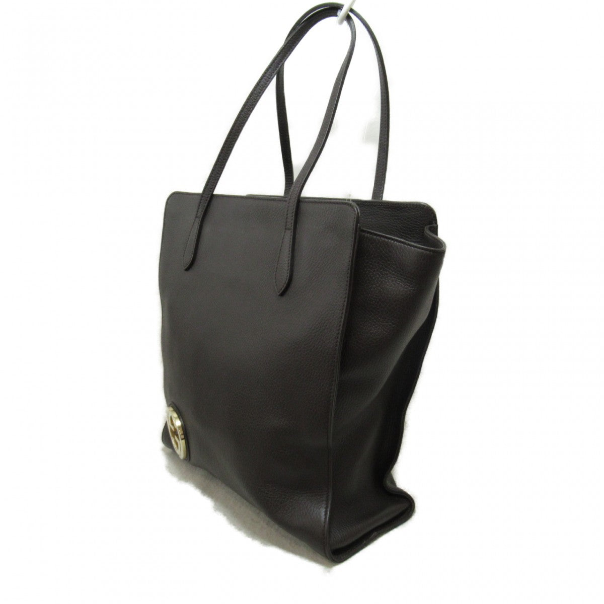 Leather Interlocking G Tote Bag 353581