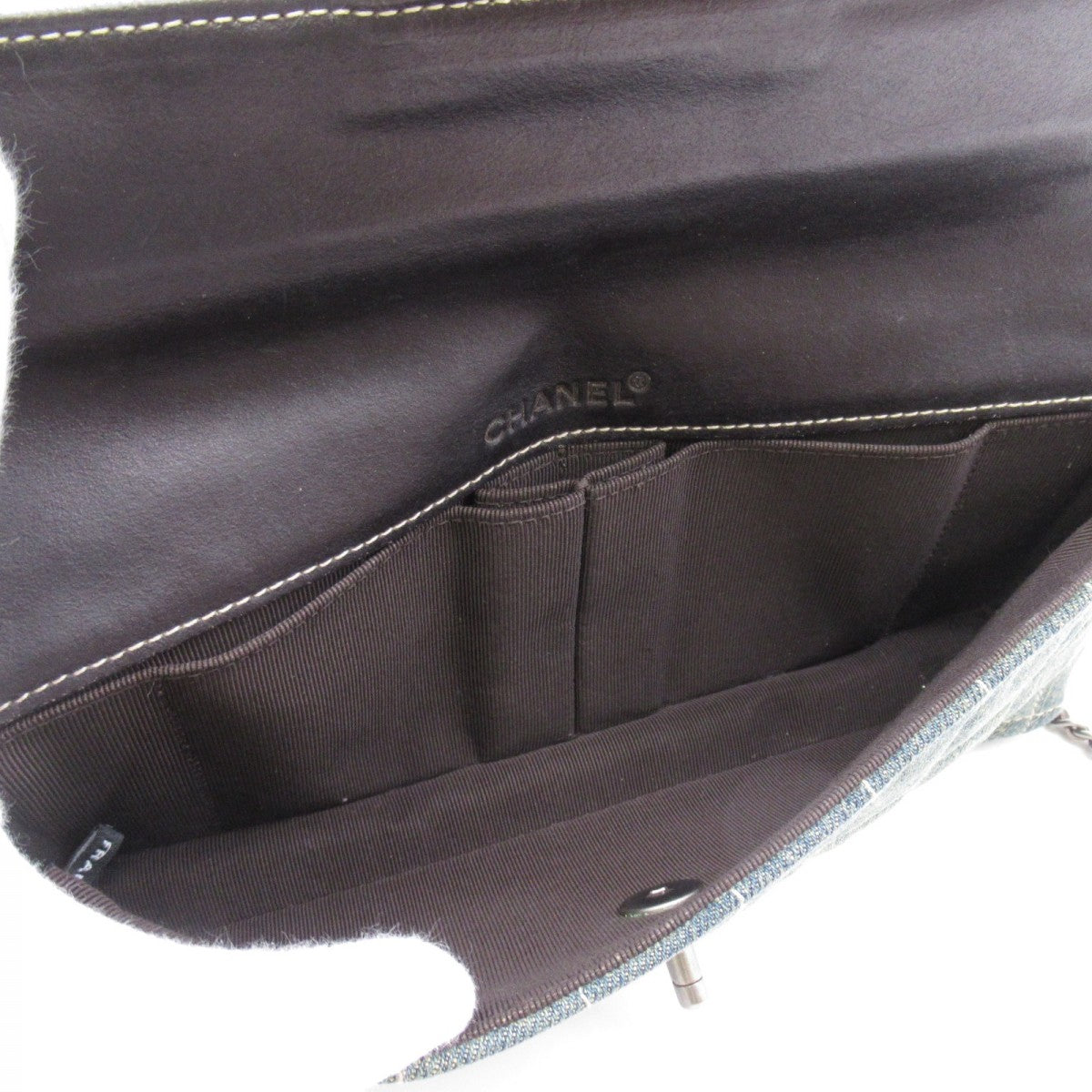 Choco Bar Denim Chain Shoulder Bag